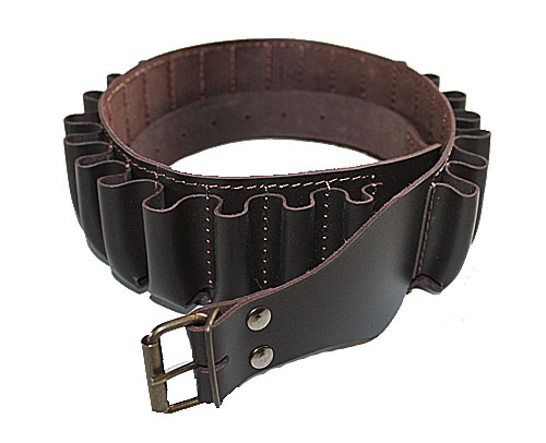 Patronbælte Læder Brun 25 Patroner Kal 12