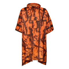 Percussion Poncho   Orange Camo