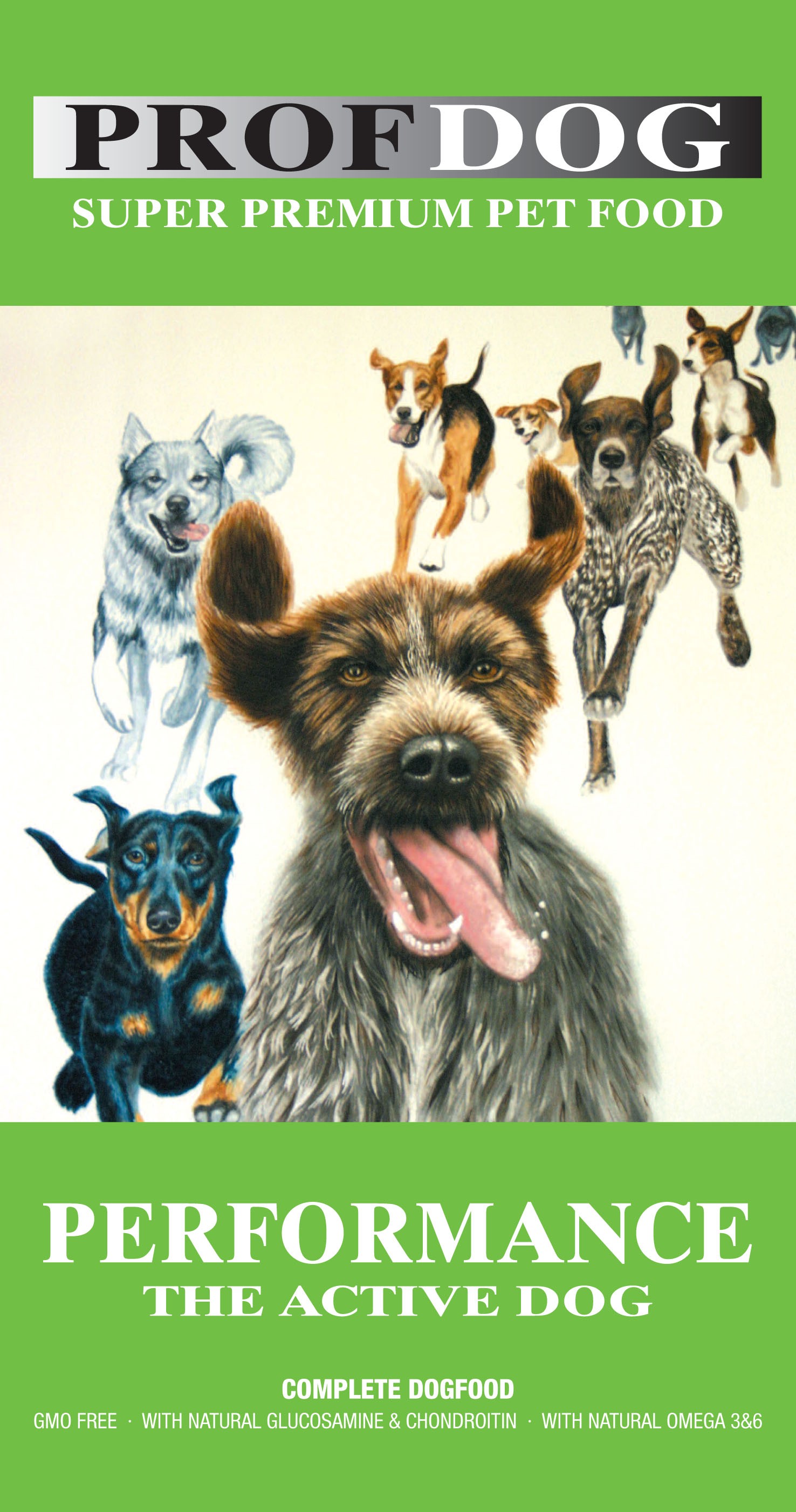 Prof Dog Performance Aktive Hunde Incl  Fragt Til Pakkeshop       Sække