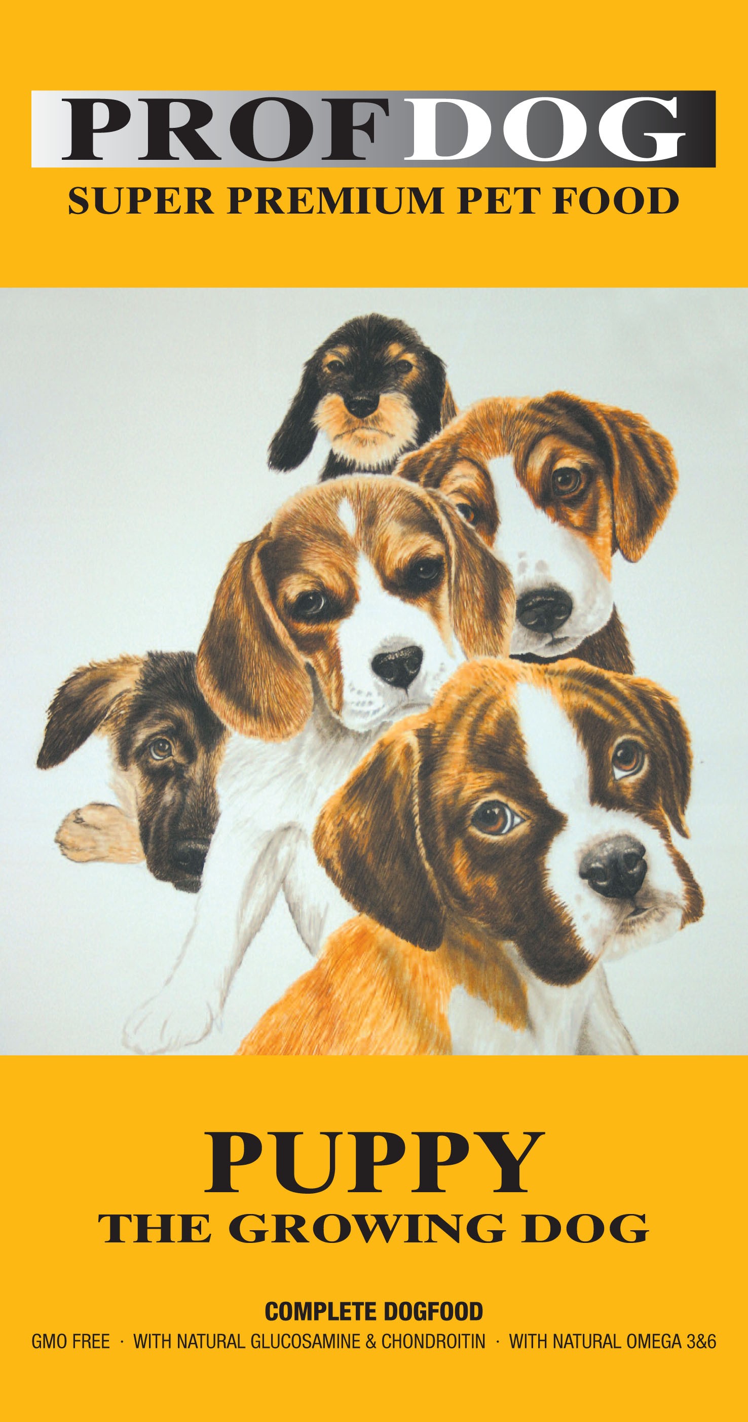 Prof Dog Puppy Fuldkost Til Hvalpe Incl  Fragt Til Pakkeshop       Sække