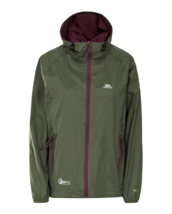 Regnjakke Dame Trespass Qikpac Grøn