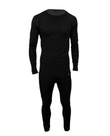 Uldundertøj Sæt Herre 100  Merino Uld Sort