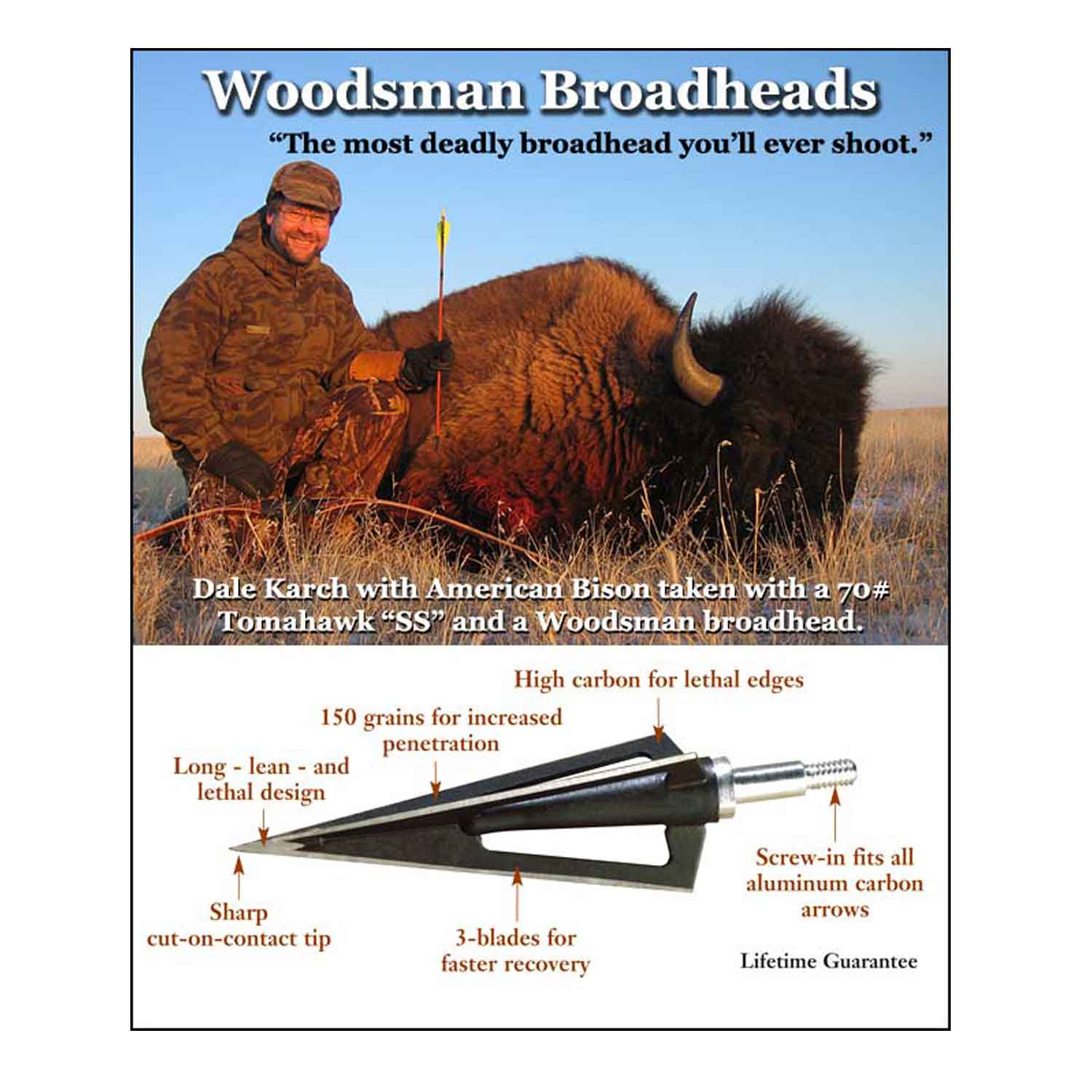 Woodsmann Jagtspidse-150 Grains