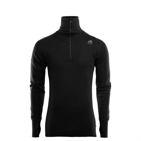 Aclima Doublewool Polo Mens  Jet Black   Marengo
