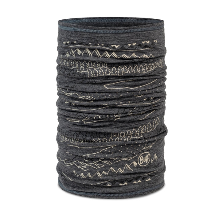 Buff Lightweight Merino Prints-erik Grey Buff Og Lign